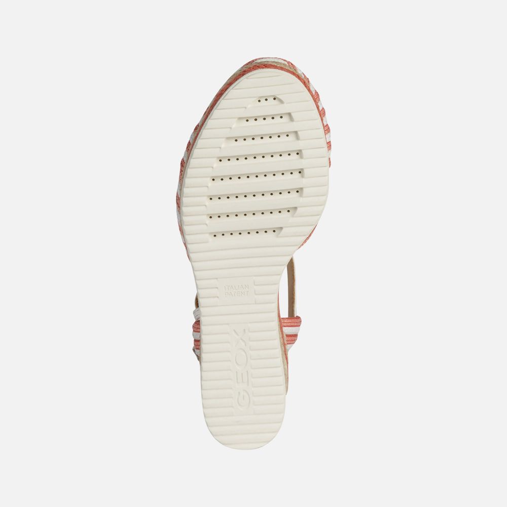 Sandalias Geox Senhora Vermelhas/Branco - Ponza - TOMSH1062